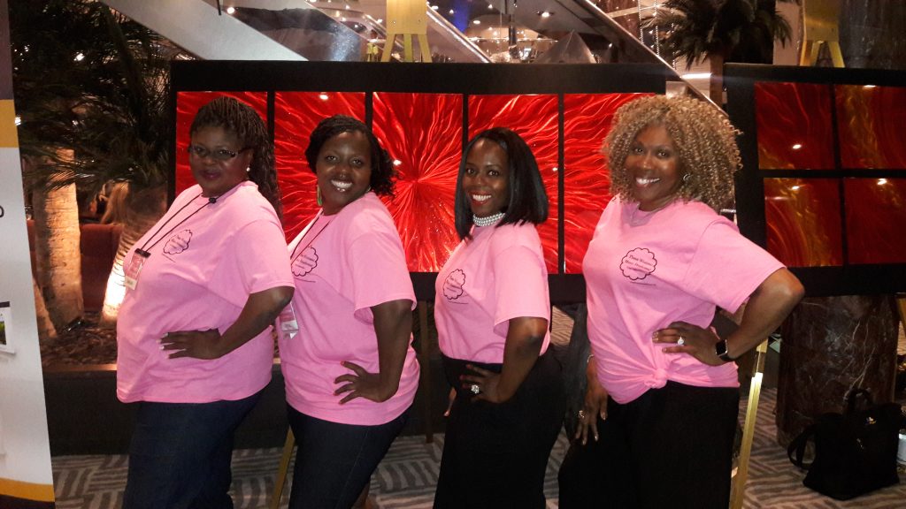 Evelyn d. brooks with other entrepreurs and speakers